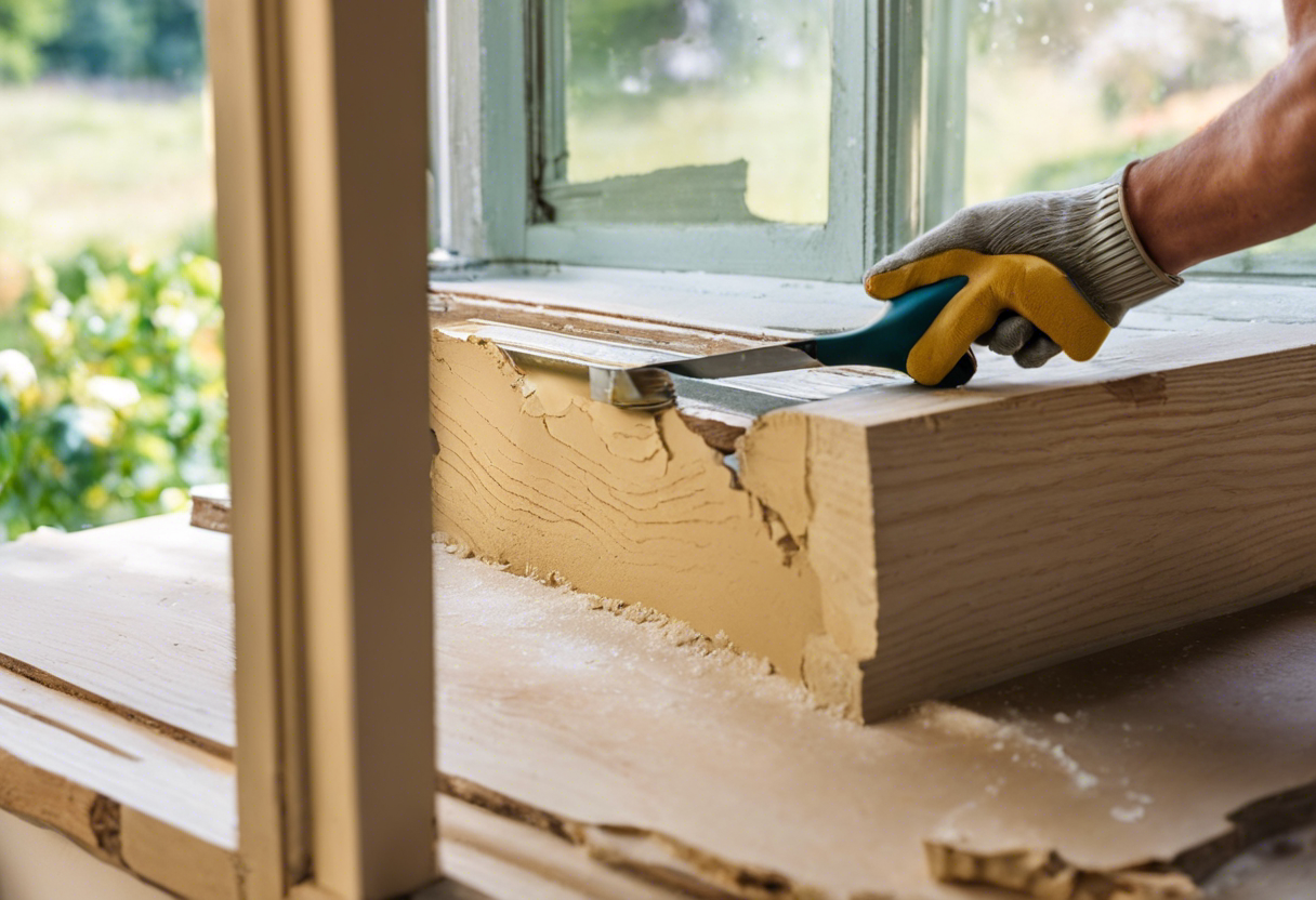 how to repair a wood window frame